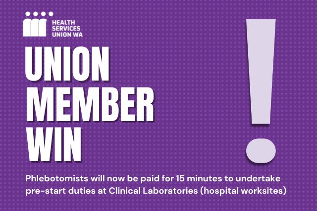 A purple tile with the text Union Member Win!